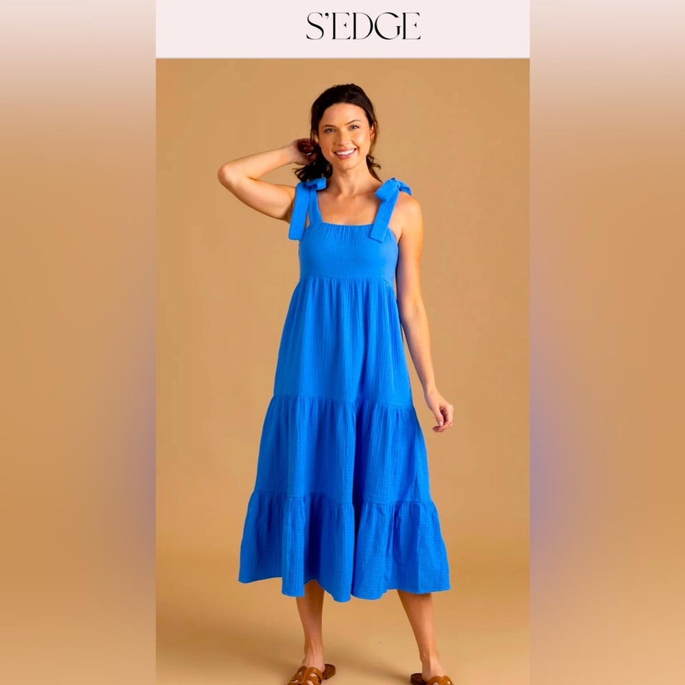 S’EDGE Apparel Wendy Dress MSRP $225 Size X Large Indigo